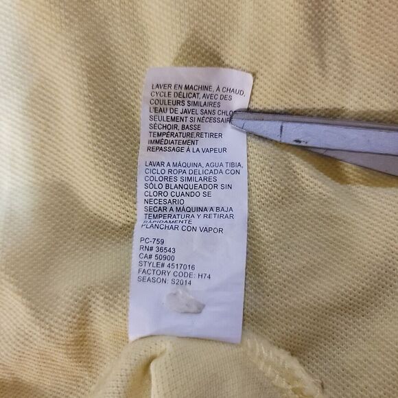 Men's IZOD Heritage Polo Shirt XXL Regular Fit 100% cotton Golf Shirt Yellow - Picture 8 of 12